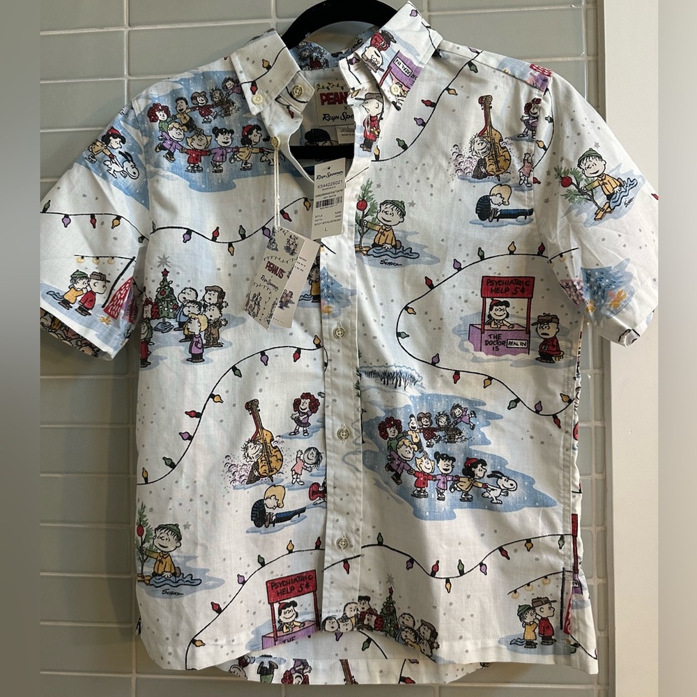 Reyn Spooner x Peanuts boys button down shirt